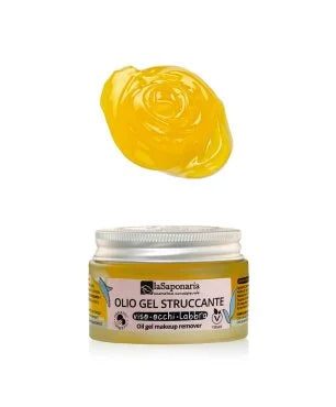 Olio gel struccante - viso occhi labbra