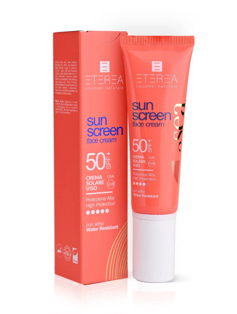 SUN SCREEN FACE CREAM 50+ SPF
Formato: 50ml