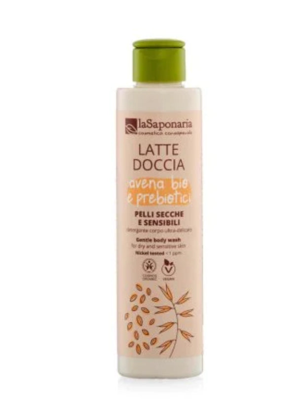 Latte Doccia pelli secche e sensibili Avena Bio e prebiotici