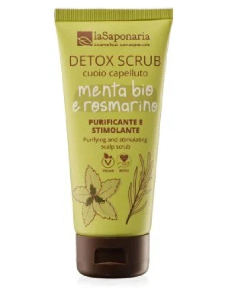 Scrub cuoio capelluto Detox - Menta bio e rosmarino