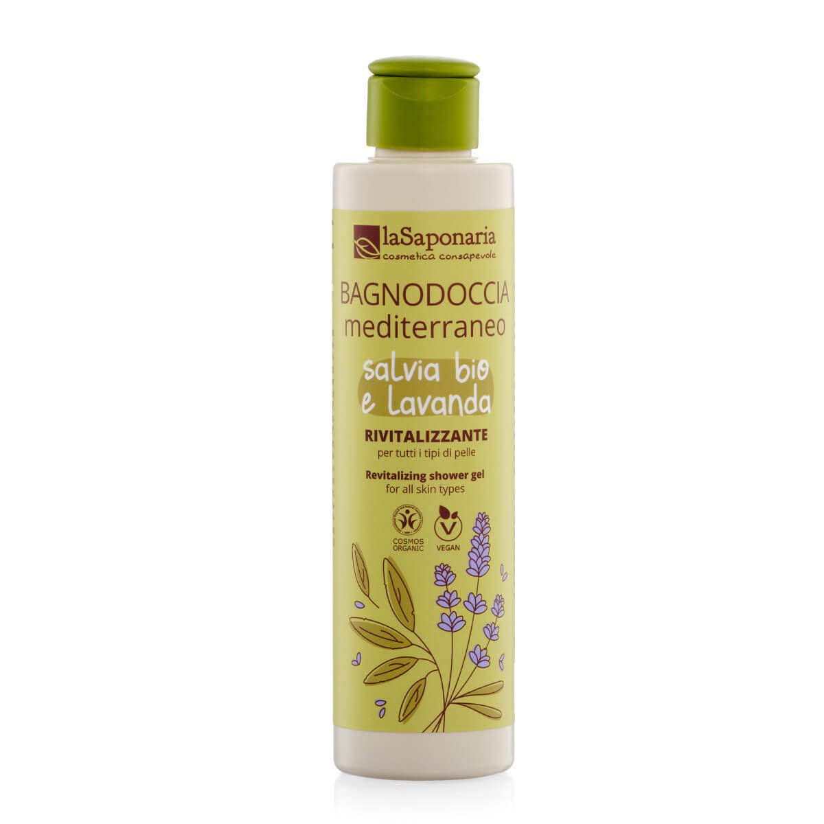Bio bagnodoccia Mediterraneo
Con calendula, salvia e lavanda